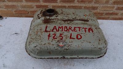 DEPOSITO LAMBRETTA 125 LD CON GRIFO DE LATON ORIGINAL ,  AÑOS 1954 / 1955 / 1956 